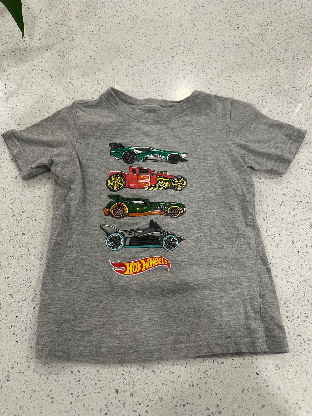 Hot Wheels Grey Kids Tee with Colorful Car Graphics